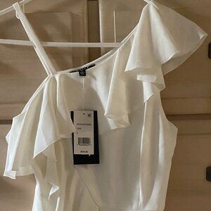 Shift cream one shoulder dress size 6